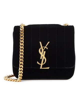 Yves Saint Laurent + Vicky Small Velvet Cross-Body Bag