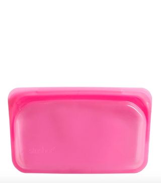 Stasher + Pink Reusable Snack Bag
