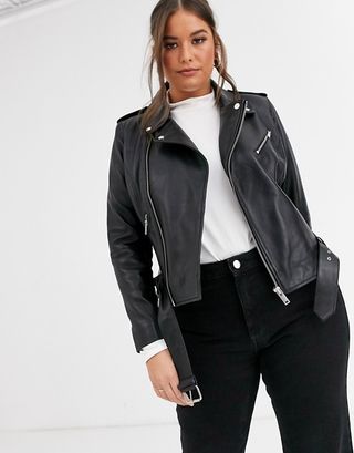 ASOS + Barneys Original Plus Leather Jacket