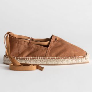 
Other Stories + Square Toe Lace Up Espadrilles