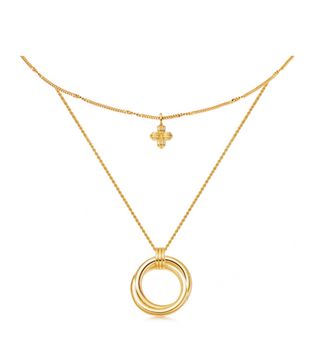 Missoma + Gold Entwine Cross Necklace Set