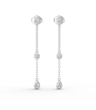 Forevermark + The Forevermark Tribute Collection Round and Pear Diamond Drop Earrings