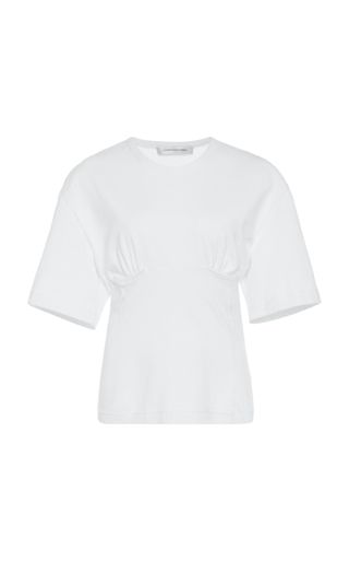 Christopher Esber + Ruched Silk T-Shirt