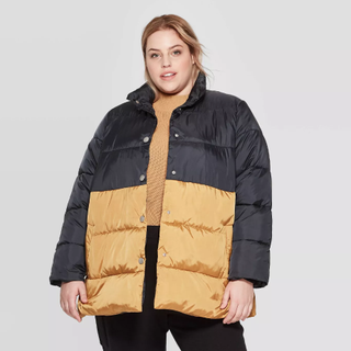 Who What Wear x Target + Long Sleeve Puffer With Snaps Jacket