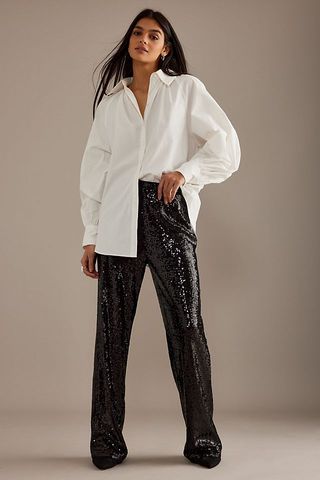 Selected Femme + Alaia High-Rise Sequin Trousers