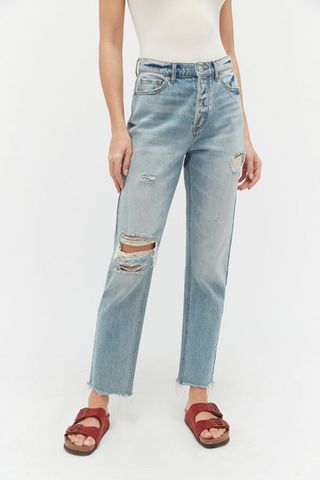BDG + High-Waisted Slim Straight Jean