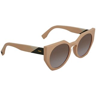Fendi + Grey Gradient Cat Eye Sunglasses