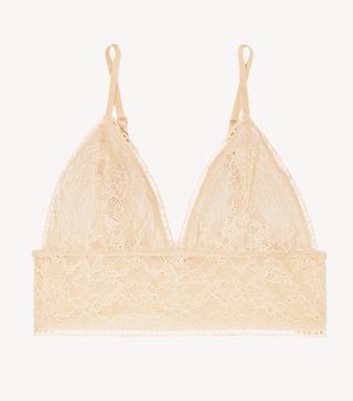 Anine Bing + Magda Stretch-Lace Soft Cup Triangle Bralette