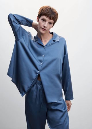 Mango + Satin Pyjama Shirt