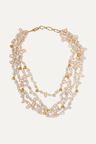 Pacharee + + Pach Tach Gold-Plated Pearl Necklace