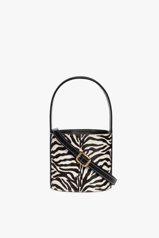 Staud + Mini Bissett Bag in Zebra