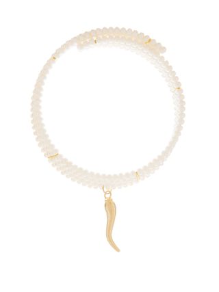Timeless Pearly + Chilli-Charm Beaded Pearl and Gold-Plated Choker