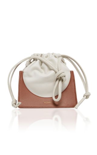 Yuzefi + Pouchy Two-Tone Leather Bucket Bag