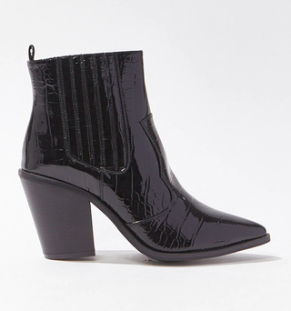 F21 + Faux Croc Leather Booties