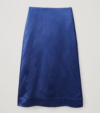 COS + Mulberry Silk-Mix A-Line Skirt