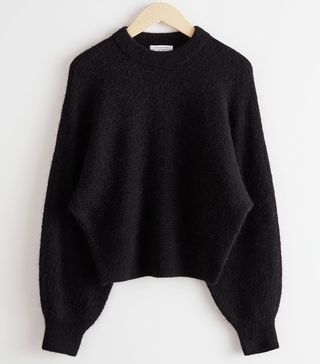 & Other Stories + Cropped Boxy Alpaca Blend Sweater
