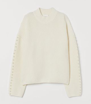 H&M + Jumper With Pearly Beads