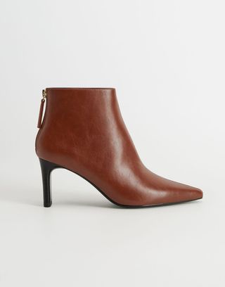 Mango + Pointed Heel Ankle Boots