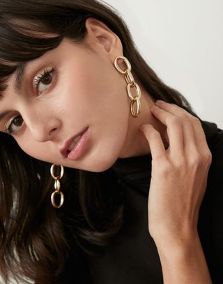 Pixie Market + Gold Drop Earrings