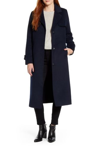 Kenneth Cole New York + Double Face Wool Blend Coat