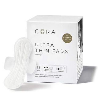 Cora + Ultra Thin Organic Cotton Period Pads