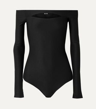 Alix NYC + Vesey Off-the-Shoulder Cutout Stretch-Jersey Thong Bodysuit