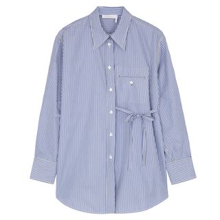 Chloé + Blue Pinstripe Shirt