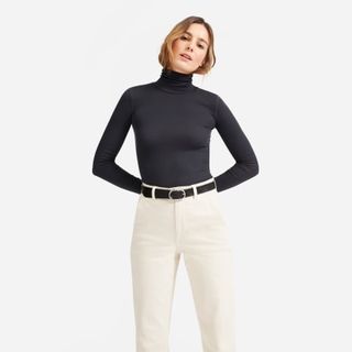 Everlane + The Pima Micro Rib Turtleneck