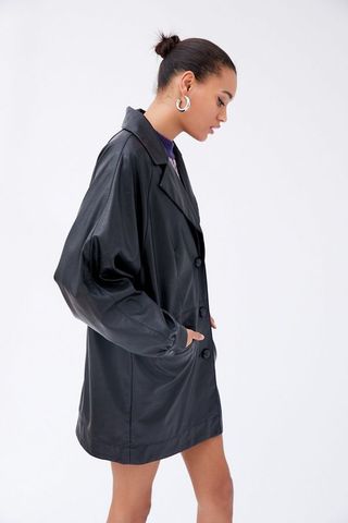 Urban Outfitters + Nadia Faux-Leather Car Coat