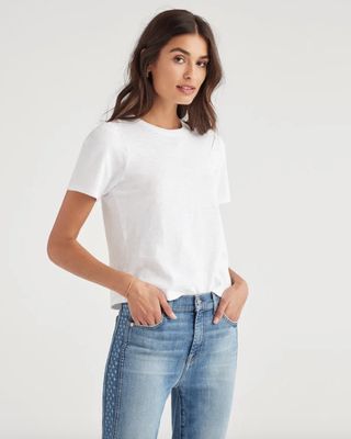 7 For All Mankind + Shirred Sleeve Crew