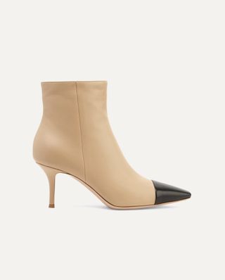 Gianvito Rossi + 70 Two-Tone Leather Ankle Boots
