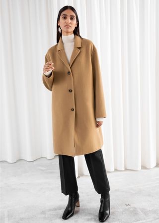 & Other Stories + Relaxed Wool Blend Coat