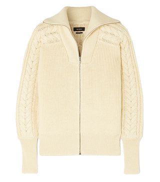 Isabel Marant + Lenz Cable-Knit Alpaca and Wool-Blend Cardigan