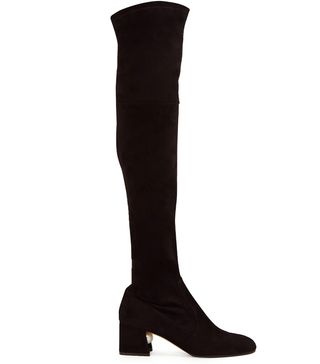 Nicholas Kirkwood + Miri Faux Pearl-Embellished Suede Knee-High Boots