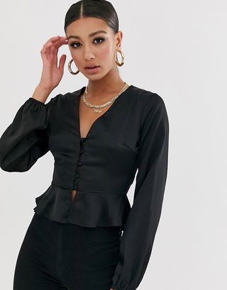 Missguided + Peplum Top