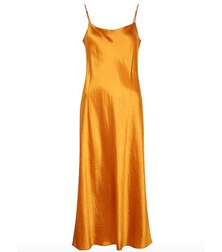 Vince + Golden Orange Satin Slip Dress