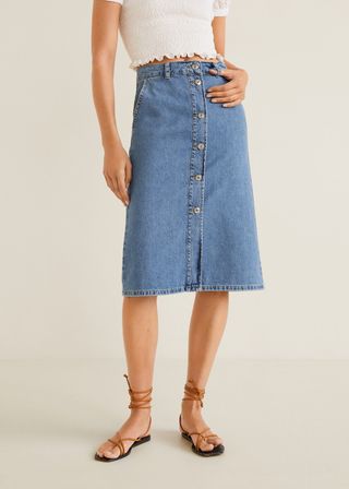 Mango + Midi Denim Skirt