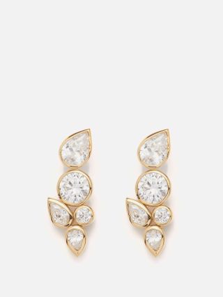 Completedworks + Cubic Zirconia & 14kt Gold-Vermeil Earrings