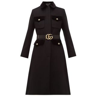 Gucci + GG Belted Wool Coat