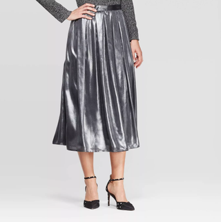 Who What Wear x Target + Mid-Rise Flowy Midi Skirt
