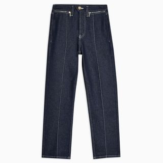 Topshop + Indigo Contrast-Stitch Jeans