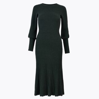 Marks & Spencer + Merino Ribbed Knitted Dress