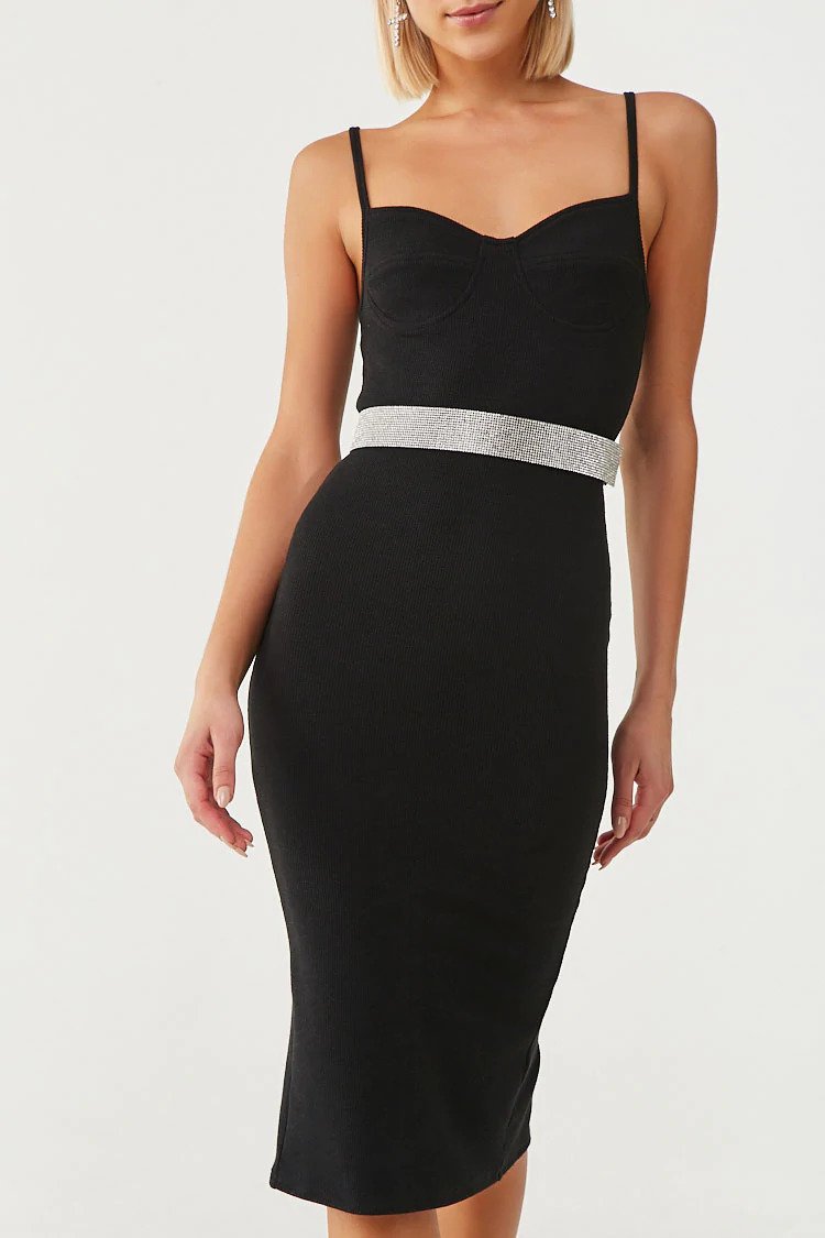 Forever 21 + Rhinestone Snap-Button Waist Belt