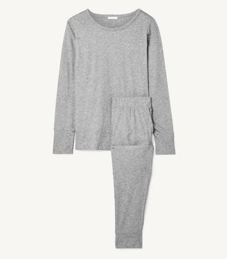 Skin + Organic Pima Cotton-Jersey Pajama Set