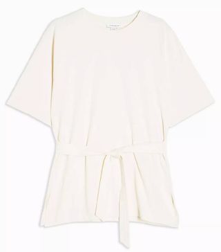 Topshop + Considered Cream Belted Top With Organic Cotton