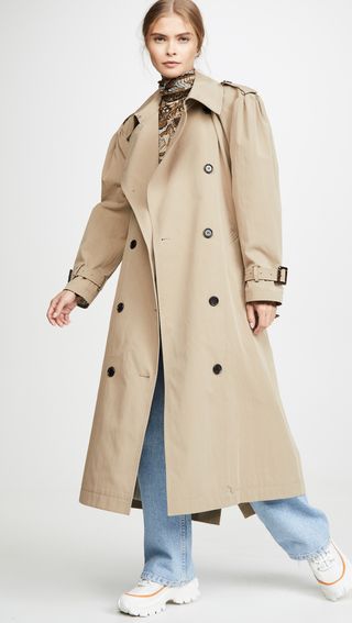 PushButton + Back Point Trench Coat