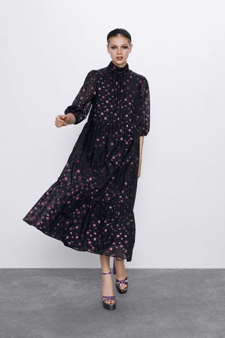 Zara + Voluminous Midi Dress