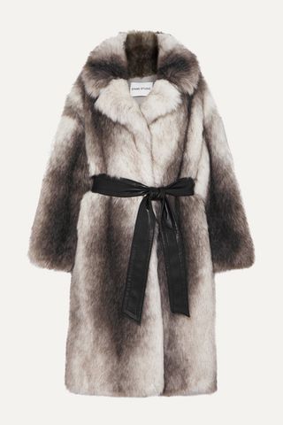 Stand Studio + Pernille Teisbaek + Clara Oversized Belted Faux Fur Coat