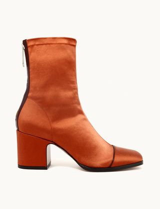 Nomasei + Aria Ankle Boots in Stretch Satin