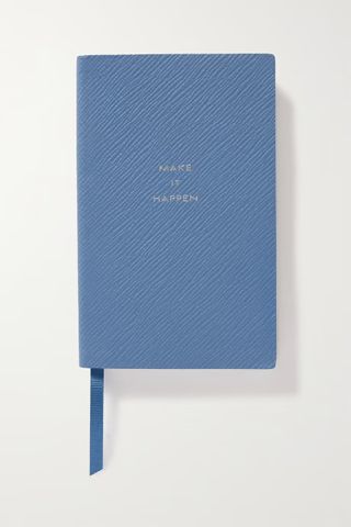 Smythson + Panama Make It Happen Textured-Leather Notebook